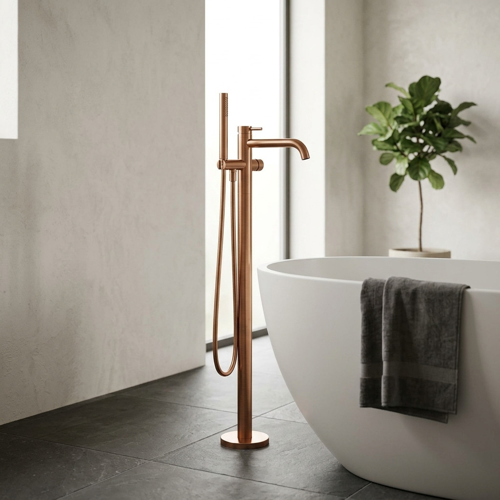 Aquanello Eterna Rubinetto da vasca indipendente in rame con doccetta ET3000-62